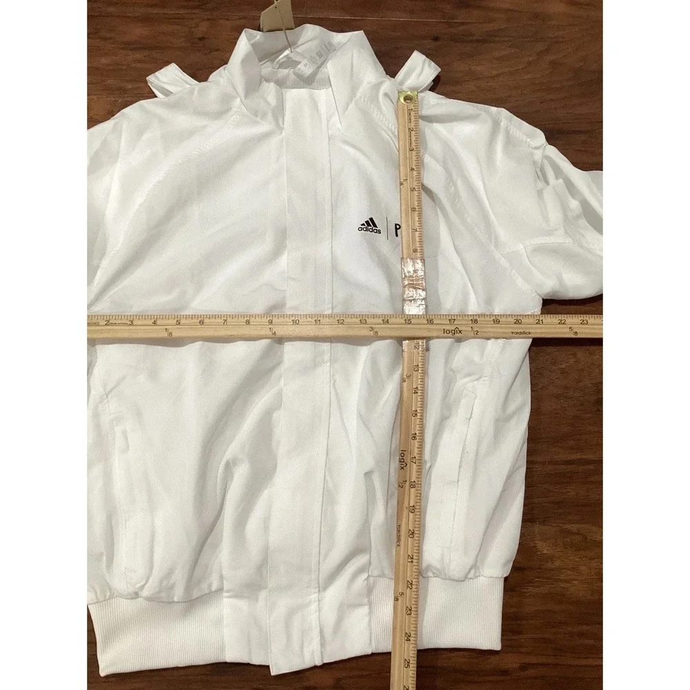 Men's Size Medium Adidas London Parley Tennis Jacket Full Zip AeroReady White